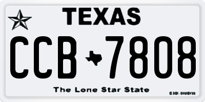 TX license plate CCB7808