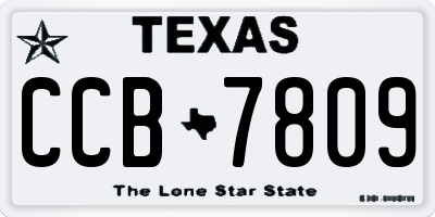 TX license plate CCB7809