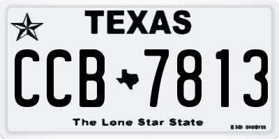 TX license plate CCB7813