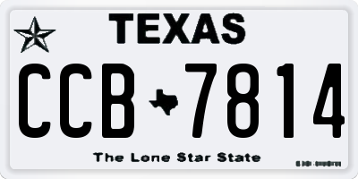 TX license plate CCB7814