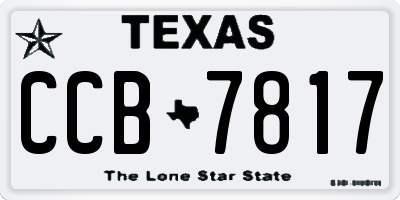 TX license plate CCB7817