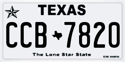 TX license plate CCB7820