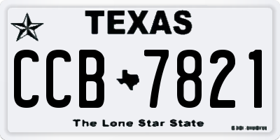 TX license plate CCB7821