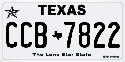 TX license plate CCB7822