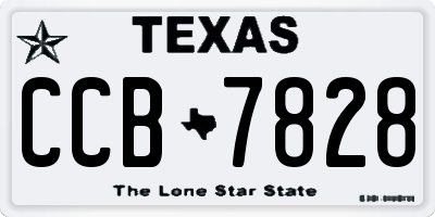 TX license plate CCB7828
