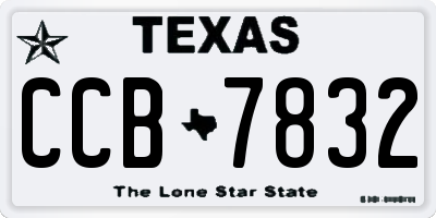 TX license plate CCB7832