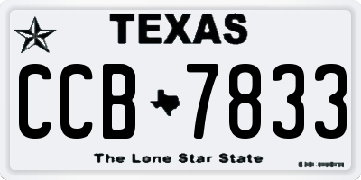 TX license plate CCB7833
