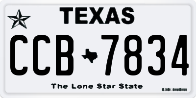 TX license plate CCB7834