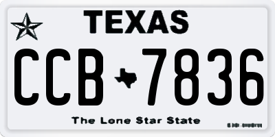 TX license plate CCB7836