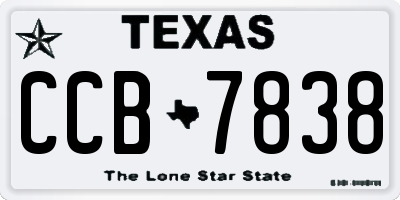 TX license plate CCB7838