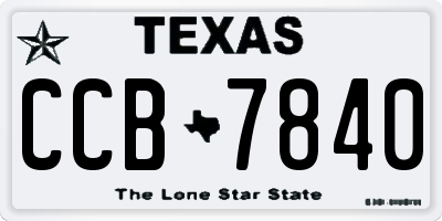 TX license plate CCB7840