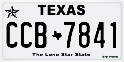 TX license plate CCB7841