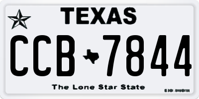 TX license plate CCB7844