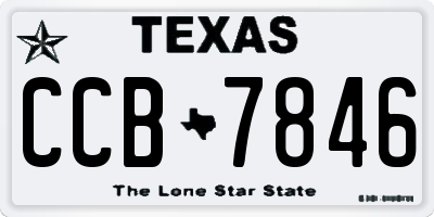TX license plate CCB7846