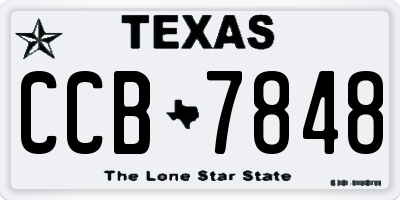 TX license plate CCB7848