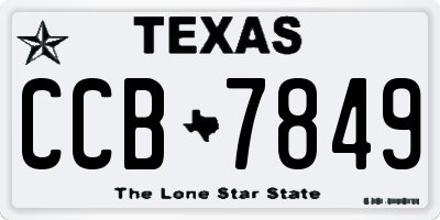 TX license plate CCB7849
