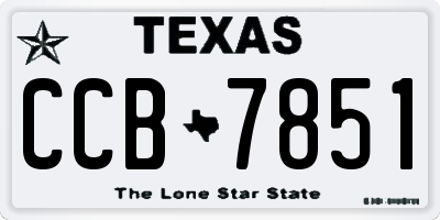 TX license plate CCB7851