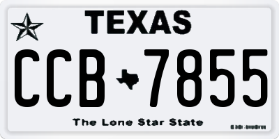 TX license plate CCB7855