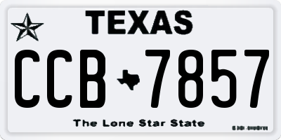 TX license plate CCB7857