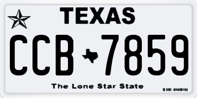TX license plate CCB7859