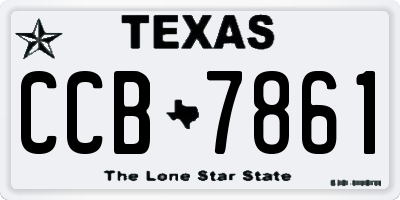 TX license plate CCB7861