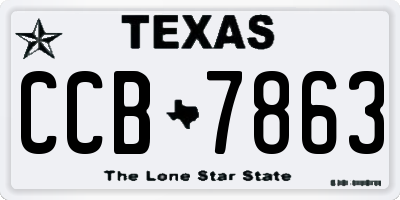 TX license plate CCB7863