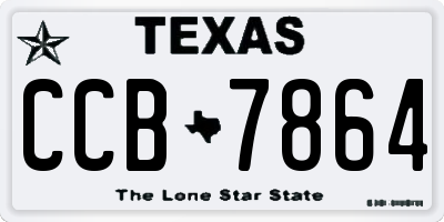 TX license plate CCB7864