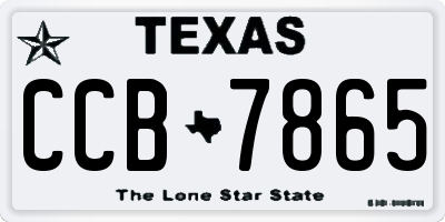 TX license plate CCB7865