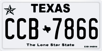 TX license plate CCB7866