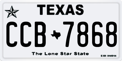 TX license plate CCB7868