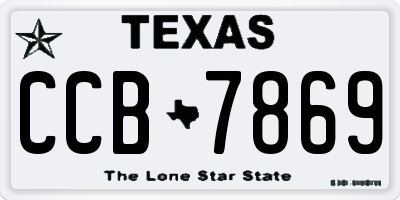 TX license plate CCB7869