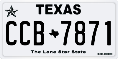 TX license plate CCB7871