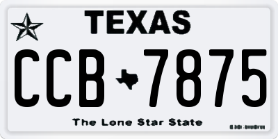 TX license plate CCB7875