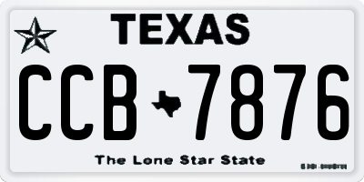 TX license plate CCB7876