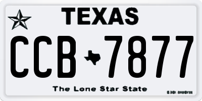 TX license plate CCB7877