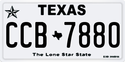 TX license plate CCB7880