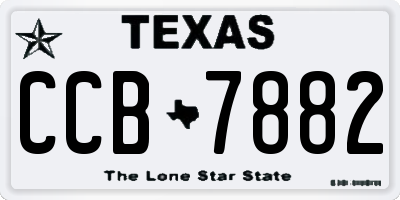 TX license plate CCB7882