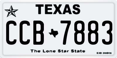 TX license plate CCB7883