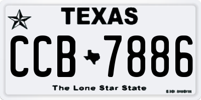 TX license plate CCB7886