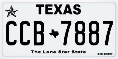 TX license plate CCB7887