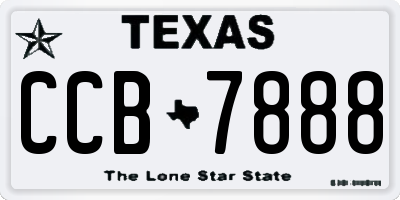 TX license plate CCB7888