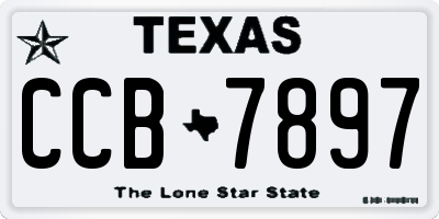 TX license plate CCB7897