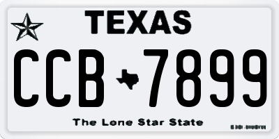 TX license plate CCB7899
