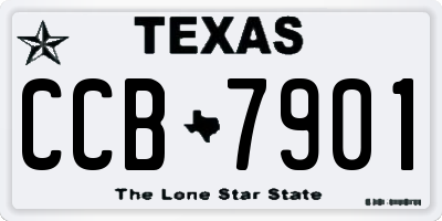 TX license plate CCB7901