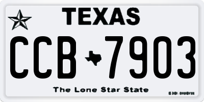 TX license plate CCB7903
