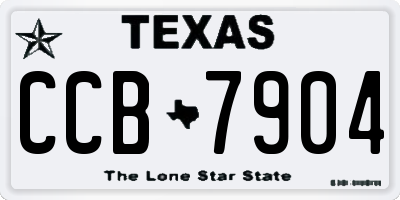 TX license plate CCB7904