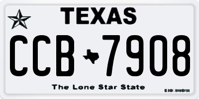 TX license plate CCB7908