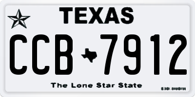 TX license plate CCB7912