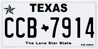 TX license plate CCB7914