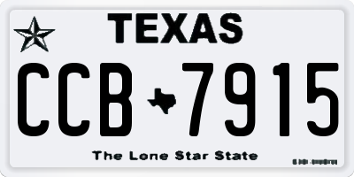 TX license plate CCB7915